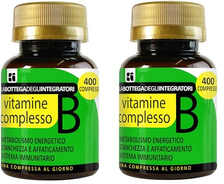 Vitamina Complesso B 800 Compresse 1 al Giorno | non di origine animale | Gruppo B Completo ad Alto Dosaggio | Stanchezza Affaticamento | Sistema Immunitario | Energia | Senza Glutine e Lattosio