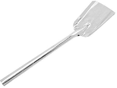 TOPBATHY Thickened Small Cast Iron Coal Shovel with Long Handle, Sturdy Stove Coals Spade for Ash and Slag Removal, Multi-functional Firewood Tool for Hearth and Bbq Use