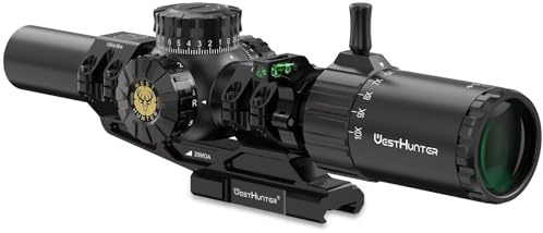 WestHunter Optics HD GEN2 1-10x24 IR LPVO Riflescope, 30 mm Tube Second Focal Plane Illuminated 1/4 MOA Presicion Compact Rifle Scope for Shooting Competition | Option 2