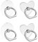 MYGLOAR 4PCS Soportes para Anillos para teléfono móvil, Soporte para Anillo para teléfono móvil Transparente Giratorio de 360°, Soporte para Anillo para teléfono móvil(Redondo y en Forma de corazón)