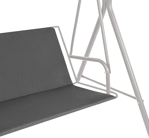 GREMEX Hollywoodschaukel Auflage 93x120 cm Grau, wasserdicht Polster | Ersatzbezug, Sitzbezug & Sitzauflage für Gartenschaukel - Sitzkissen, Kissen, outdoor, wetterfest, universal