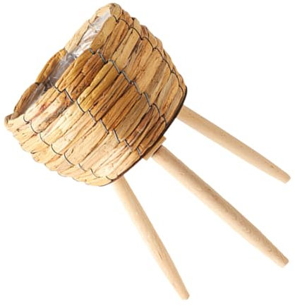 Happyyami Dekorativer Wicker Blumenkorb Großer Geflochtener Pflanzkorb Für Blumenarrangements Und Aufbewahrung Im Skandinavischen Stil Für Garten Und Balkon