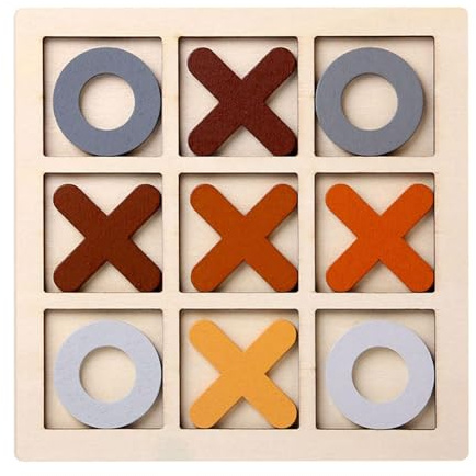 TWTCZOZ Toe Brettspiel, Tischspiel, Familien Denkspiel, Kreuz Und Tic für Kinder, Kaffee