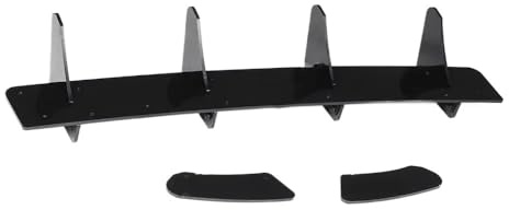 Spoilerlippe Frontspoiler Für VW Für Golf 7 Für MK7 Für GTI 2013-2016 4 Flossen Auto Heckstoßstangendiffusor Rückseite Splitter Spoilerlippe ABS Glanz Schwarz Bodykits Tuning