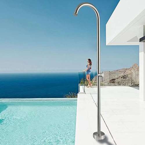 XJTNLB Freistehende Gartendusche Edelstahl Warm Kalt Pool Dusche Edelstahl Insbesondere für Gärten, Pools Usw. Geeignet