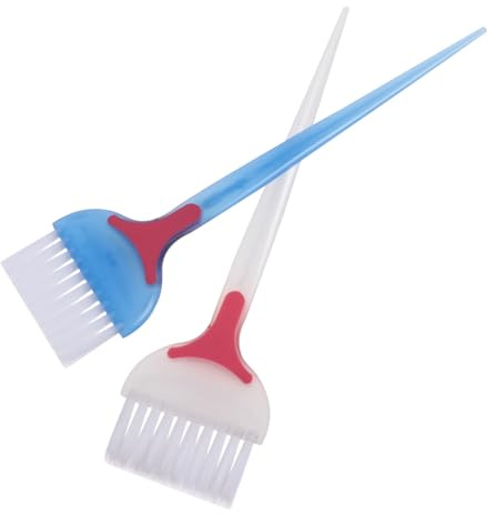 Pincel para Teñir el Cabello 6 Piezas de Pc, Aplicador Mango Cómodo | Cerdas Suaves Lavables y Reutilizables, Formato de 6 Unidades, Acabado Blanco Color Aleatorio