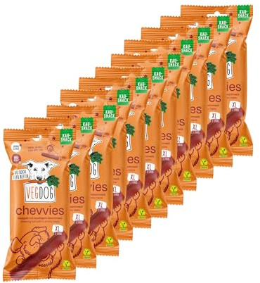VEGDOG Chevvies XL - Bastone da masticare ipoallergenico per cani (11 x 200 g)