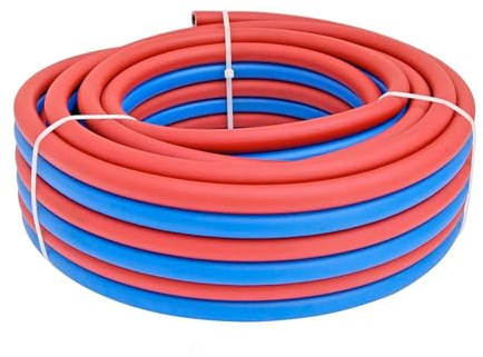 TC TECHNIC - Chalumeau Oxyacétylénique - Tuyau À Gaz - Tuyau de Soudage - Tuyau Double Également pour Le Propane, L'hydrogène, Le Gaz Naturel, L'azote, L'argon 6,3x9mm, Twin Duet 25 M