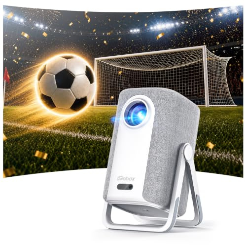 Kurzdistanz Beamer 4K mit Netflix, iSinbox 1200ANSI Heimkino & Outdoor Beamer, Smart Tageslicht Projector mit 2x10W Dolby Audio, Autofokus & Trapezkorrektur, WiFi 6＆ Bluetooth 5.4, Dual-Mode Standfuß