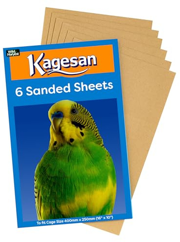 Kagesan Fogli di Sabbia per Gabbie per Uccelli, Medi, 40 x 25 cm, Confezione da 72
