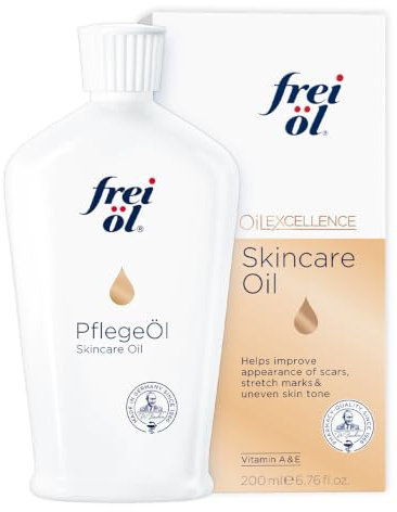 frei öl PflegeÖl, Hautpflege-Spezialist gegen Narben, Dehnungsstreifen und Pigmentflecken, Körperöl, Mikrobiom-freundlich und vegan, 200 ml