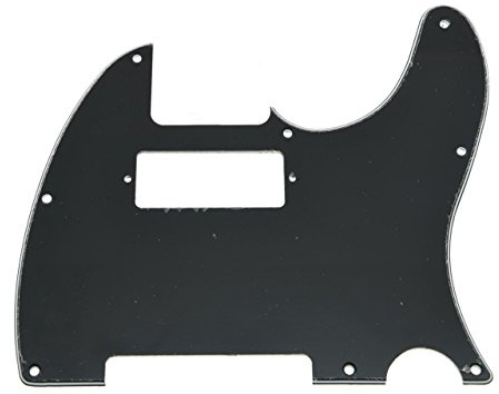 KAISH Tele Style Pickguard Plettri per chitarra Guardia Scratch Plate con Mini Humbucker Pickup Foro per Tele/Telecaster Nero a 3 strati