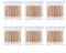Coton Tiges 6 Paquets 600 Pièces Bourgeons de Coton en Bambou pour Outil de Nettoyage pour Soins de Nettoyage des Oreilles Soin des Blessures Outil Cosmétique Biodégradables Double Tête
