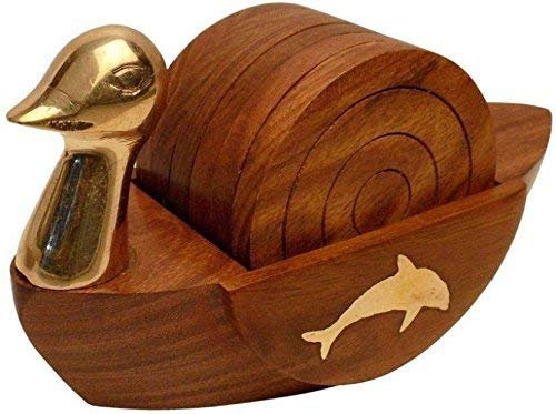 Juego de 6 posavasos con forma de pato hecho a mano para bebidas, con soporte, protege tus muebles de manchas, café/café, latas de cerveza, vasos y vasos de agua