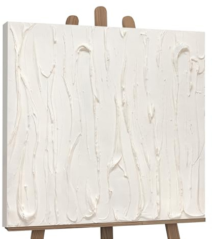 YS-Art Abstrakt Acrylbild Leben handgemalt Bild beige creme Töne