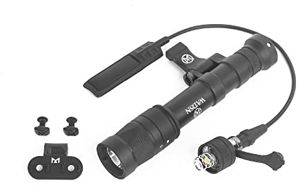 SBGJMY M640W Torcia stroboscopica torcia elettrica,Torcia per rotante da 500 lumen con pad a pressione e interruttore a pulsante di coda per Mlok Keymod e guida Picatinny da 20 mm