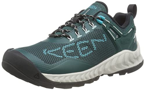 KEEN NXIS EVO Waterproof, Zapatos para Senderismo Mujer, Sea Moss/Ipanema, 37.5 EU