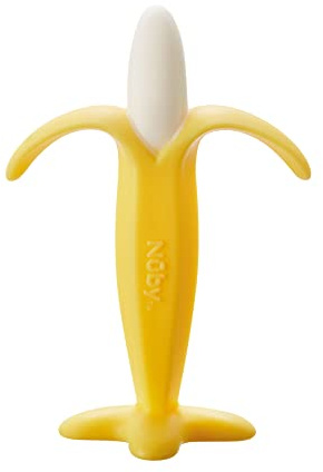 Nuby Banana Soothing Teether Easy Grip BPA-Free Suitable from 3 Months Plus, One Size