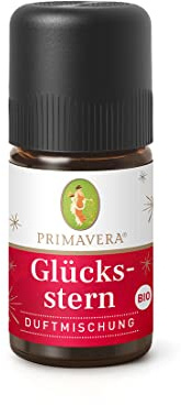 PRIMAVERA Glücksstern Duftmischung bio 5 ml – weihnachtlicher Raumduft mit Orange, Benzoe Siam & Myrte – 100% naturreine ätherische Öle - vegan