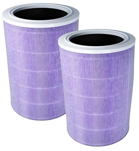 vhbw 2x Filtres HEPA compatible avec Xiaomi Mi Air Purifier 2S purificateur d'air - Filtre avec charbon actif intégré, antibactérien