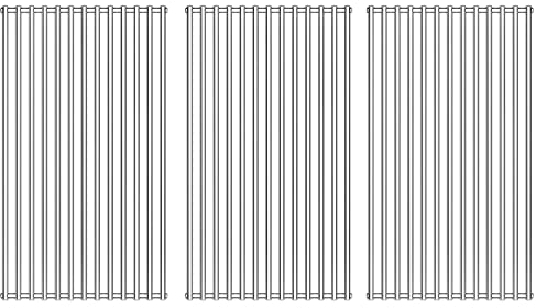Denmay 41.5 x 70.5cm Edelstahl Grillrost für Burnhard Big FRED Gasgrill, Grillrost für Taino Platinum 4+2, Taino Black 4+2, Enders Chicago 4, Tepro 3662, Edelstahl Grillrost Ersatzteile, 3 Stück