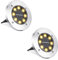 Joomer Luz Solar Exterior Jardin 8 LED 2 Pack Luces Solares de Tierra, Blanco Luces Solares led Exterior Jardin Impermeable Lampara Solare Suelo para Césped, Patio, Camino, Escalón, Entrada de Garaje