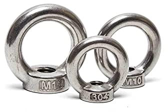 Expansion Screw Bolts Self Tapping Screws, Anchor Bolt Hooks,304 Stainless Steel Lifting Expansion Bolt Screw Marine Grade With Triangle and Circle Rings Hooks M6 Length 50mm-150mm(Color:Circle Ring,S