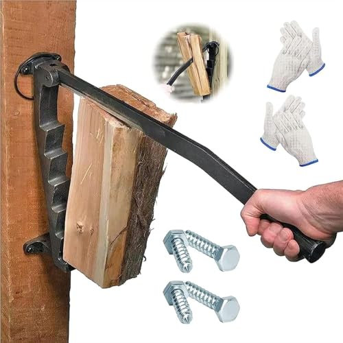 FnnEmg wood splitter for logs,Firewood Kindling Splitter Manual Log Splitter Wood Splitter for Logs Dual Handles Available for Efficient Splitting for Home and Outdoor Camping