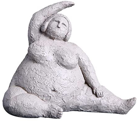 Duiaynke Tisch-Yoga-Dekoration, Kunstharz, dicke Frau, Gartenskulptur, Statue, Basteln, Einrichtungsdekoration (Stil 03)