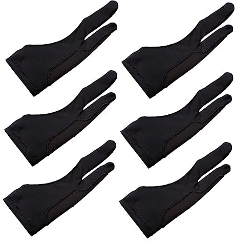 ULDIGI 6er Satz Zweifingerhandschuhe Bequeme Handschuhe Für Linke Und Rechte Hand Für Tablet-tracing-pad Und Digitale Malerei