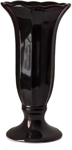 SHGDAIO Blumenvase, Vase, Lilie, Keramik, weißes Blumenarrangement, Ornament, cremefarbene Kunst, europäisches weißes Porzellan für die Inneneinrichtung (schwarz)