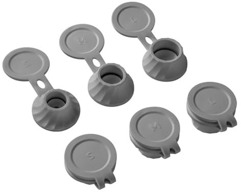 Bottle Empty Lid Set - 6 Bottle Set with Inverted Lids, Top Dispenser for Bottles, Leak-proof Squeeze Lid Set, Bottle Adapter Transfer Connector, Receive