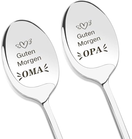 Valentinstag Geschenke für Opa und Oma zum Taufgeschenke Von Großeltern Löffel mit Gravur 2 Stück Großeltern Geschenk Oma Geburtstag Geschenk Opa Geschenke für Omas Opas