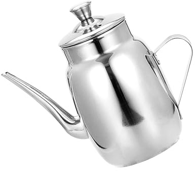 Baoblaze Distributeur d' Huilier Conteneur d' en acier inoxydable Pot d' à pour cuisine Buffets Boulangeries Restaurants Cuisine, Argent 300 Ml
