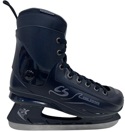 Cox Swain EIS Hockey Schlittschuhe Crew für Anfänger und Fortgeschrittene, Kinder und Erwachsene, Edelstahlkufe vorgeschliffen, Gr. 42