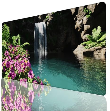 Tapis de Souris XXL 1200x600x3mm, Grand Tapis Bureau Planter, Bords Cousus Antidérapant Imperméable, Chutes Mouse Pad Compatible Clavier sans Fil et Souris sans Fil, Bureau Gaming Accessoire 5941GYL