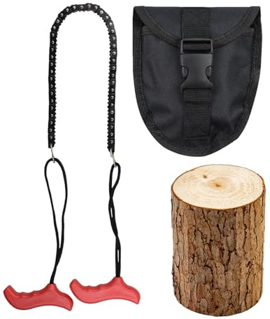 Scie À Chaîne De Poche, Chaîne de Survie pour Scie de Secours, Outil de Survie Pliable Portable pour ing Randonnée Chasse Coupe Arbre Taille Branches et Bois pour Feu de