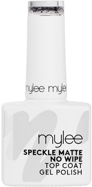 Mylee Smalto Gel Semipermanente 10ml [Matte No-Wipe Speckle Top Coat] | UV/LED Nail Art Manicure Pedicure, Lunga Durata, per Uso Professionale e Domestico - Vegan & Cruelty Free