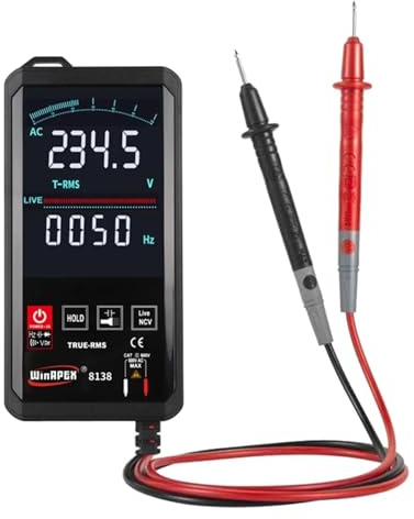 1 multimètre numérique intelligent à écran tactile, testeur True RMS analogique à barre, 6000 points, multimètre, transistor, condensateur, NCV(ET8138)