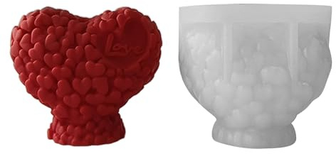 Moule en silicone en forme de cœur pour la Saint-Valentin, fondant, chocolat, gâteau de mariage