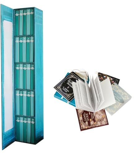 KEAGAN Mini Book Ornament Advent Calendar Miniature Library Bookshelf Decor Christmas Countdown Calendar 25PCS Mini Book Decorative Christmas Book Advent Calendar
