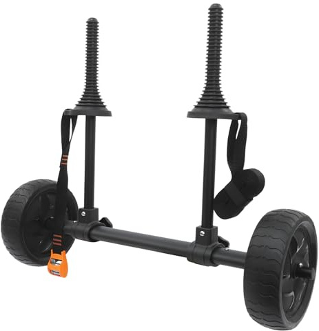 Kajawagen Kanuwagen Surfwagen 45 kg Verstellbarer Alu Kanuwagen Surfwagen mit Gurtbändern Faltbare transportwagen Transportwagen für Boote, Kanus und Kajaks
