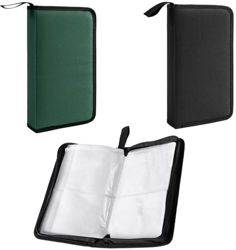 FengYour 2PCS Sac CD,étui DVD,Range-CD/DVD,Sac de Rangement CD pour Voiture et Maison,Sac de Rangement pour Disques CD DVD pour 80 Disques