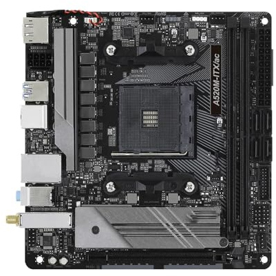 Processore Scheda madre Fit For ASRock A520 Mini-ITX A520M-ITX/AC Socket AM4 64 GB DDR4 NVMe SSD M.2 supporto CPU 5800 3400G 3200 3600 5600 3900