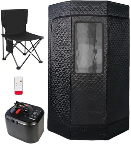Vaporizador de sauna, Tienda De Sauna Portátil Para 1 Persona, Spa Doméstico Con Sillas Plegables, Espacio Interior Grande Vaporizador,para baño de spa