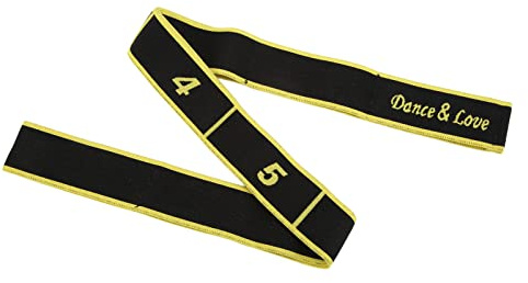 Cryfokt Bandas Elásticas para Ejercicio, Bandas Elásticas de Resistencia de Poliéster y Algodón para Gimnasia de Baile Latino, 1 Paquete (YELLOW)