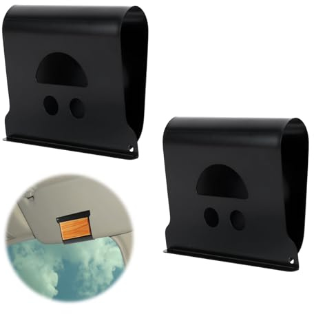 2uds Clip Ambientador Coche Visera Compatibles con Ambientador Drift, Clip Parasol Coche para Automóvil SUV Camión Accesorios (Estilo Cara Sonriente)