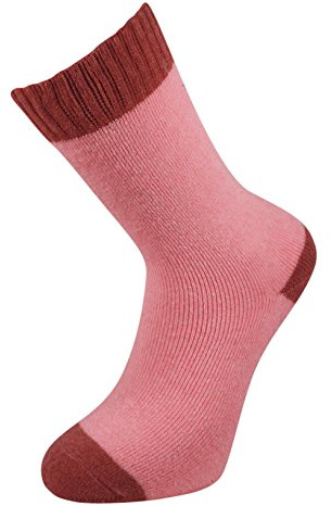 Itzu damer merino lammull crew varma termiska promenadstrumpor, Rosa/dammig rosa, one size