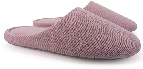 ofoot Zapatillas Mujer Casa Algodon Espuma Con Memoria, Pantuflas Estar Lavable Interior Antideslizante