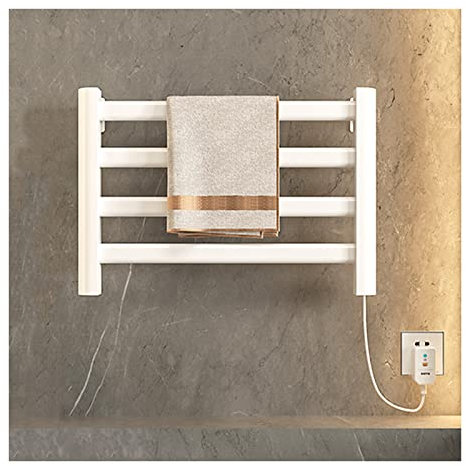Scalda Asciugamani da Parete Scaldasalviette Elettrico, Scaldasalviette da Bagno A Parete, Temperatura Costante Intelligente 55 °, Facile da Installare (Color : White style1)